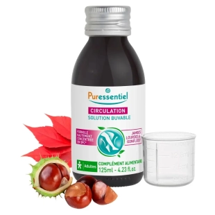 Boîte de solution buvable Circulation Puressentiel - ampoules - circulation sanguine - jambes légères