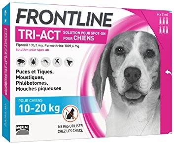 FRONTLINE TRI-ACT Chiens M : 10-20 kg (6 Pipettes)