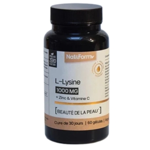 Nat & Form - L-Lysine 1000mg - 60 gélules