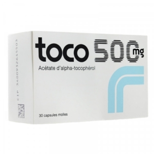 TOCO 500 Vitamine E (tocophérol) (étui de 30 capsules molles)