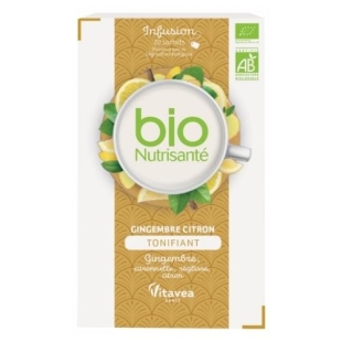 NUTRISANTE BIO Infusion Tonifiant Gingembre Citron 20 sachets