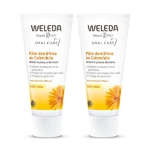 WELEDA - Pâte Dentifrice au Calendula Bio 2 x 75 ml