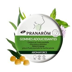 Gommes eucalyptus menthe gorge irritée respiration confort naturel bio