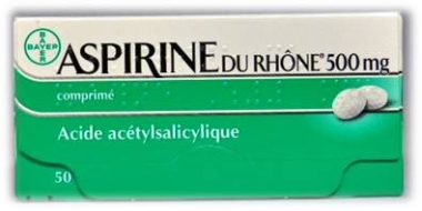 BAYER - Aspirine Du Rhône Comprimé 500 mg - 50 Comprimés
