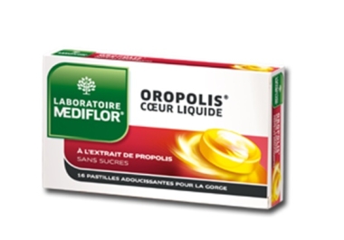 OROPOLIS Pastilles pour la gorge Propolis coeur liquide (16 pastilles) MEDIFLOR