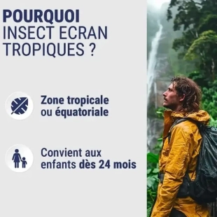 INSECT ECRAN TROPIQUES - Répulsif Peau Anti-moustiques : Lot de 2 spray 75ml