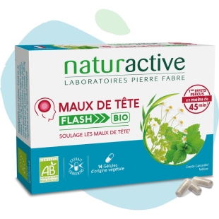 Naturactive - Maux de Tête Flash Bio - 14 gelules