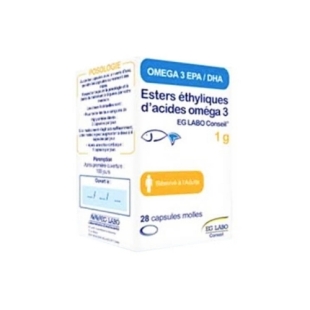 Omega 3 générique de l'OMACOR (28 capsules) EG Labo