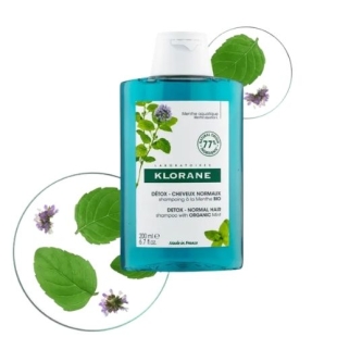 KLORANE - Shampooing Menthe Aquatique Détox - 400ml