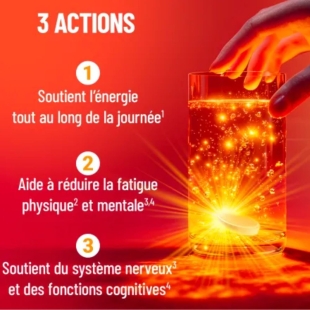 MAG2 Energie+ - Goût Orange pressée - 30 comprimés effervescents