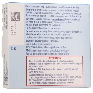 EFFERALGAN - MED Paracétamol 500 mg Arôme Agrumes - 16 Comprimés Effervescents