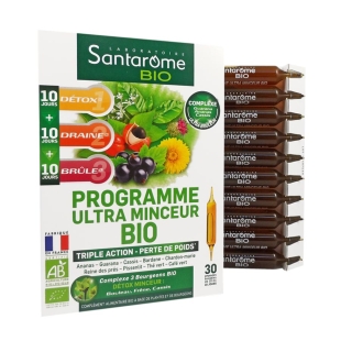 SANTAROME BIO Ultra Minceur Triple Action (30 ampoules)