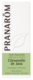 CITRONELLE DE JAVA - Pranarom Huile Essentielle De Citronelle (Cymbopogon winterianus) - Flacon 10ml