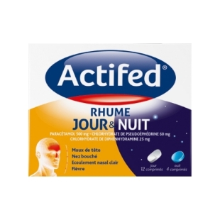 ACTIFED Rhume Jour & Nuit - 16 comprimés