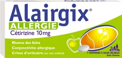 ALAIRGIX 10 mg (Cétirizine) Goût Pomme (7 comprimés à sucer)