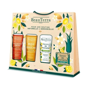 BEAUTERRA Coffret Cadeau - Routine Sensorielle et Naturelle - 4 produits