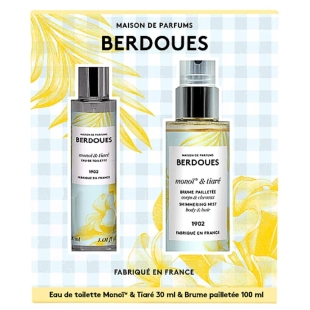 BERDOUES - Coffret Monoï Tiaré Eau de Toilette 30 ml et Brume Pailletée 100 ml