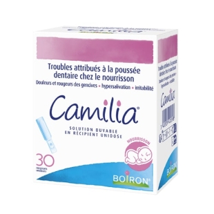 CAMILIA Poussée dentaire Bébé Chamomilla (30 unidoses) Homéopathie Boiron