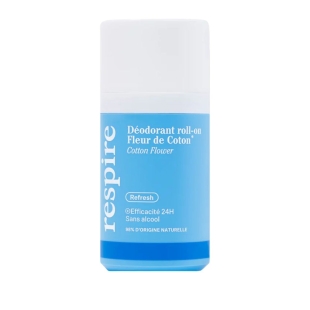 RESPIRE - Déodorant Roll-On Rechargeable Fleur de Coton - 50ml