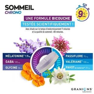 GRANIONS -  Sommeil Chrono 9 minutes  - 30 Comprimés