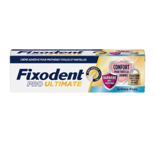 Fixodent Pro Ultimate - Crème adhésive Anti-particules, Menthe douce 40g