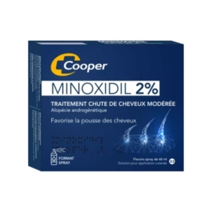 MINOXIDIL 2% COOPER contre Chute des Cheveux - 3 flacons 60ml