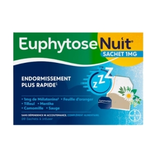 euphytosenuit sachet infusion melatonine sommeil endormissement rapide plantes relaxation nuit