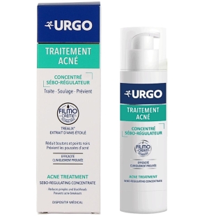 URGO - Concentré Sébo-Régulateur - Traitement acné - Flacon pompe 30 ml