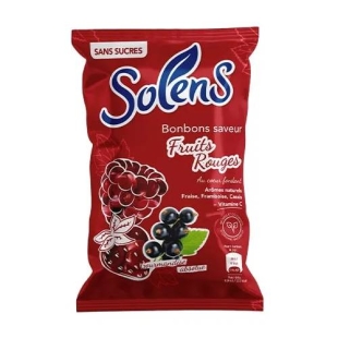SOLENS - Bonbons Fruits Rouges Sans Sucre - Sachet 100g