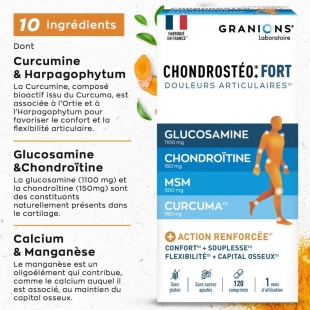 GRANIONS - Chondrostéo + Fort Douleurs Articulaires - 120 comprimés