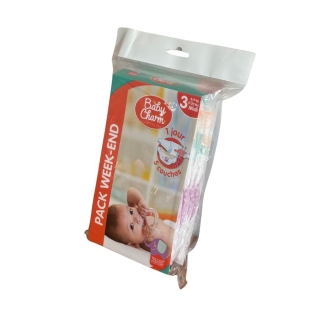 BABYCHARM Couches Pack Week-End Midi 4-9kg (3) sachet de 5 couches
