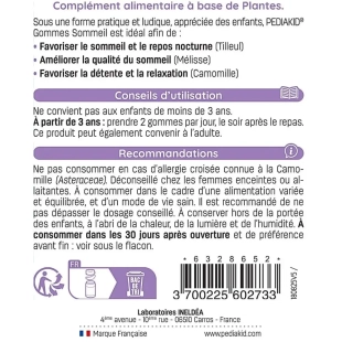Pediakid - Gommes Sommeil - 60 oursons