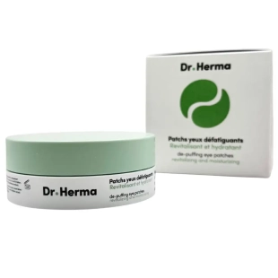 Boîte de Dr. Herma Patchs Yeux Hydrogel - 30 patchs - soin contour des yeux - cernes et poches