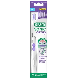 GUM - Brosse à Dents Electrique Sonic Ortho à Pile - Souple