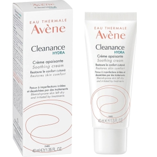 AVENE - Cleanance Hydra Crème apaisante Restaure le confort cutané - Peaux à imperfections irritées et desséchées par des traitements - 40 ml