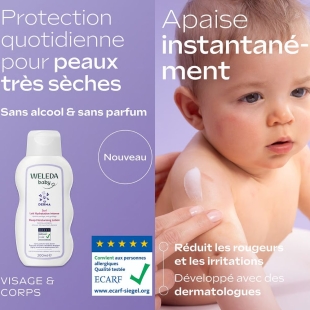 WELEDA Derma Baby - Lait Hydratation Intense 3 en 1 - 200 ml