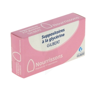10 Suppositoires à la glycérine pour Nourrissons - GILBERT