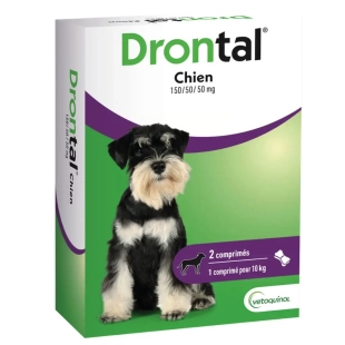 DRONTAL - Vermifuge Chien - 2 Comprimés Sécables