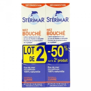 Stérimar Nez Bouché Hypertonique LOT de (2 X 100 ml) PROMO