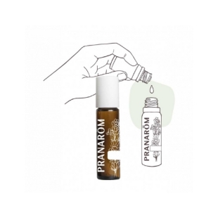 Roller bille verre aromathérapie huiles essentielles synergie application cutanée flacon vide