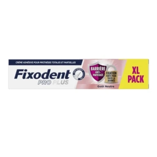 Fixodent Pro Plus - Crème adhésive Anti-particules, goût neutre 57g
