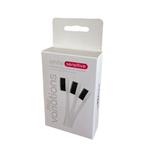 MyVariations - Têtes de Brosses Sensitive Couleur Blanc - Pack de 3