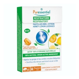Puressentiel Respiratoire Pastilles Gorge Miel Citron Bio x20