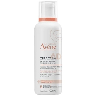 AVENE - XERACALM AD Baume Relipidant - 400ml  - Renforce la barrière cutanée - Apaise les démangeaisons - Espace les poussées de sécheresse