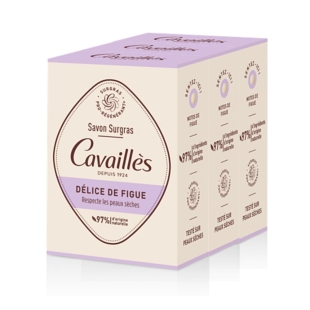 CAVAILLES - Savons Surgras Solide Délice de Figue - 3x200g