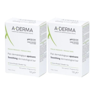 ADERMA Pain Dermatologique Peaux Irritées - 2x100g