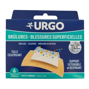 URGO Brûlures : Pansements stériles avec tullegras - Petit format x6
