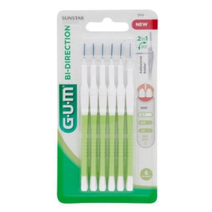 GUM 6 Brossettes interdentaires Bi Direction (réf 2114 - 0,7mm)