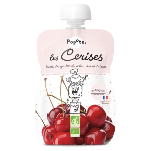 POPOTE - Compote Les Cerises 100% Bio Dès 4 mois - Gourde 120g