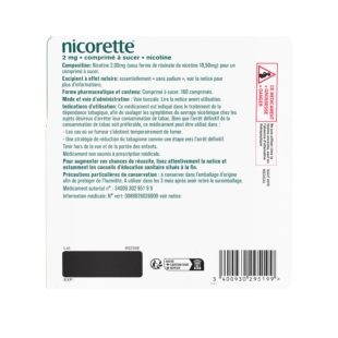 NICORETTE 2mg - MENTHE INTENSE - 160 Comprimés à Sucer